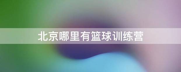 未来体育篮球训练营在哪里